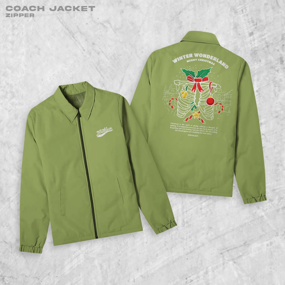 HIPNOP Christmas Bone Jaket Zipper Pria Jaket Parasut Unisex