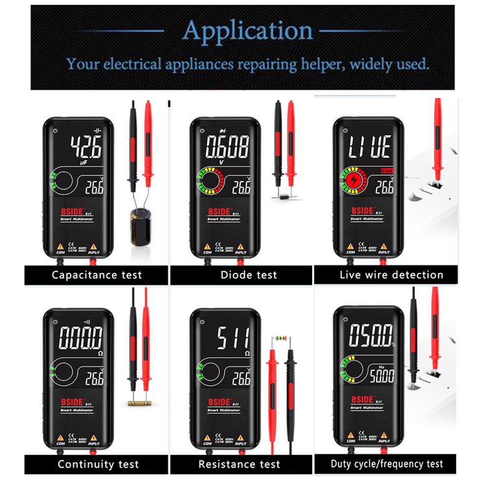 Smart Multimeter Digital Auto Function + NCV BSIDE S10