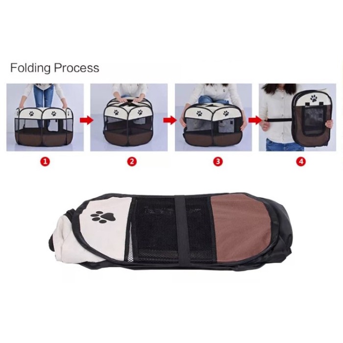 Kandang Main Lipat Anjing Kucing / Foldable Pet Playpen Dog Cat