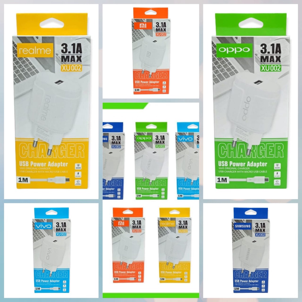 CHARGER ANDROID 3.1 AMPERE PORT MICRO USB XIAOMI SAMSUNG OPPO VIVO REALME