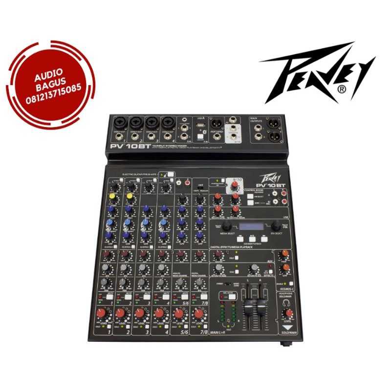 PEAVEY PV10BT Mixer Audio Interface Bluetooth 10 Channel PV 10 BT ORIGINAL