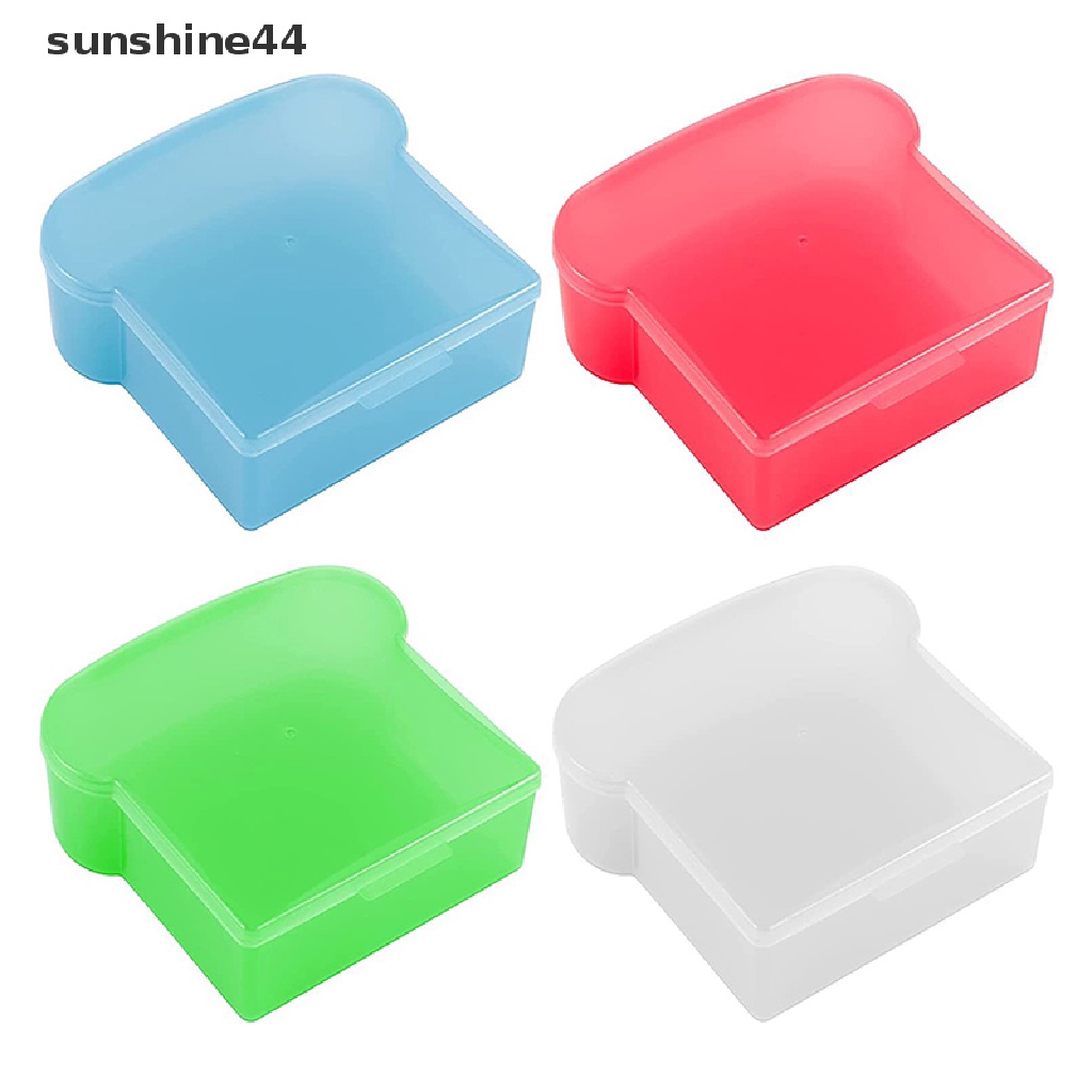 Sunshine Wadah Sandwich Plastik Dengan Tutup Reusable Food Storage Lunch Box.