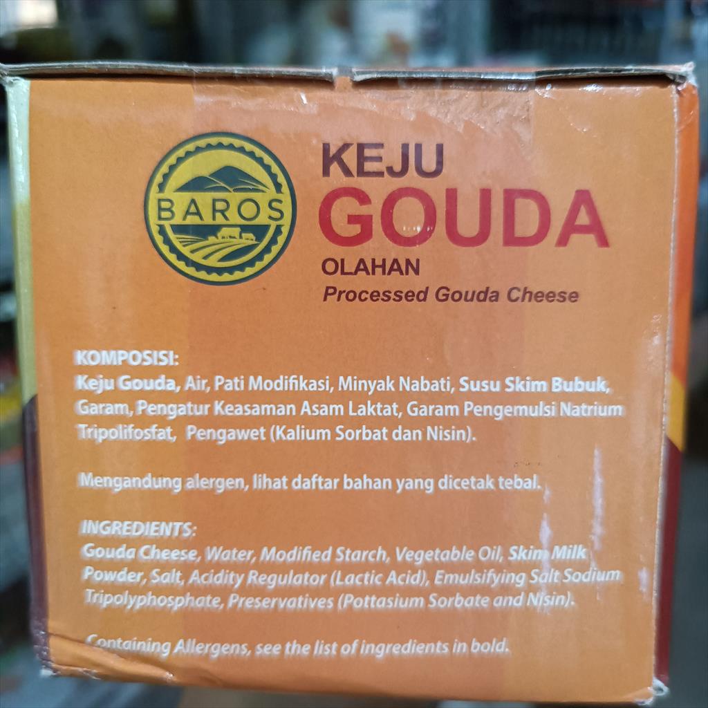 Keju / Cheese Cheddar Gouda Orange Baros 2 KG HALAL MUI Keju Martabak