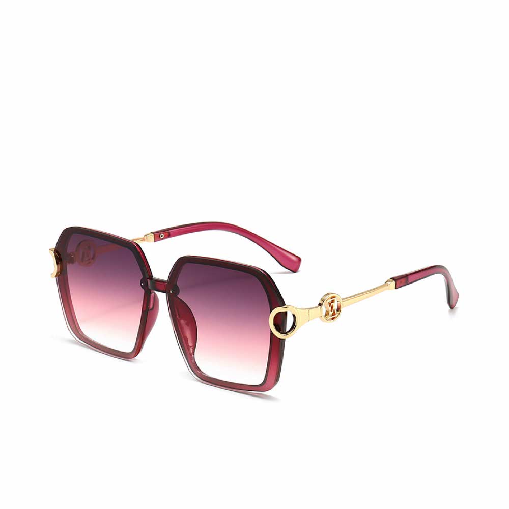 Kacamata UV400 [ Maroon ] Anti Radiasi - Sunglasses Wanita Korea - HM8153