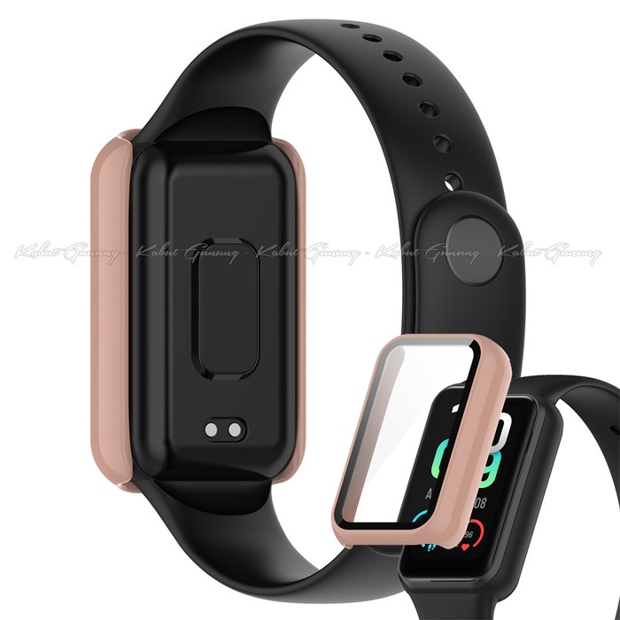 PC Bumper Hard Case For Amazfit Band 7 Case Cover With Tempered Glass