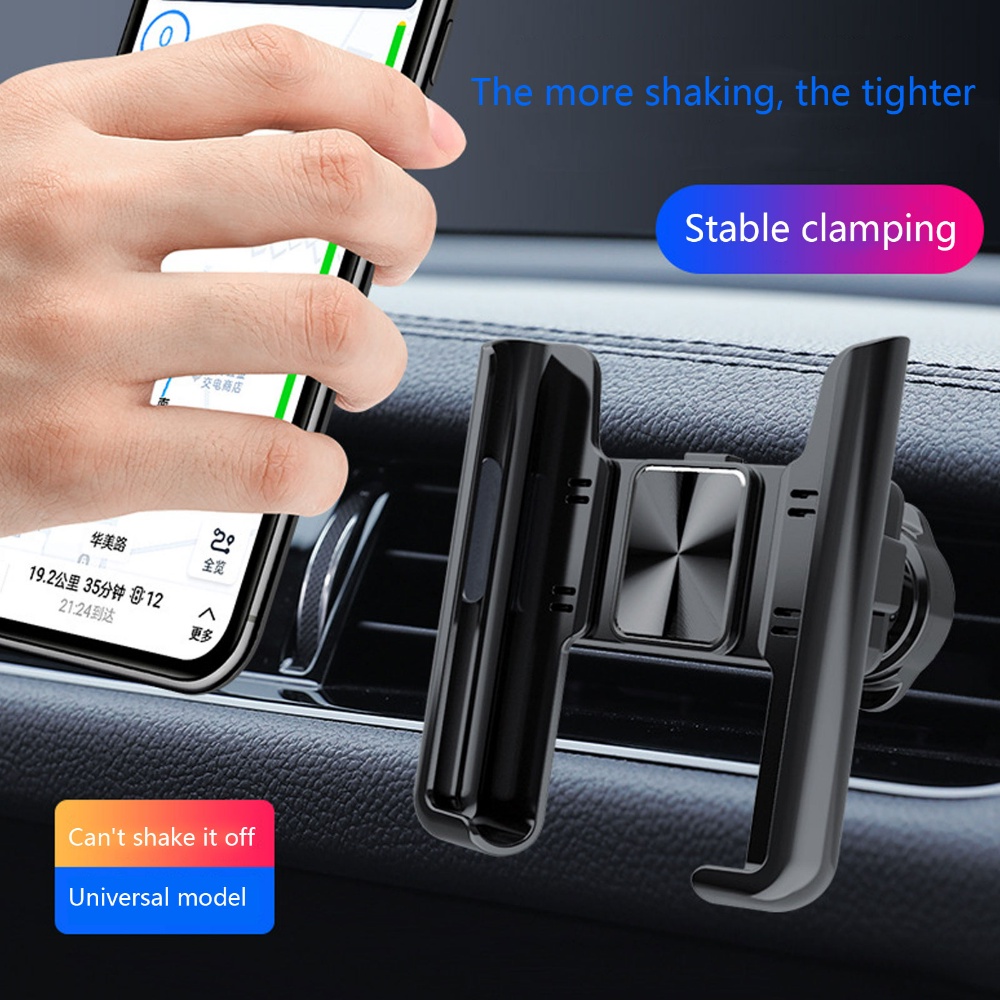 Car Phone Holder In Car Air Vent Clip Mount GPS Support Universal Gravity Dudukan Ponsel Mobil360 ° Holder Smartphone Dapat Diputar