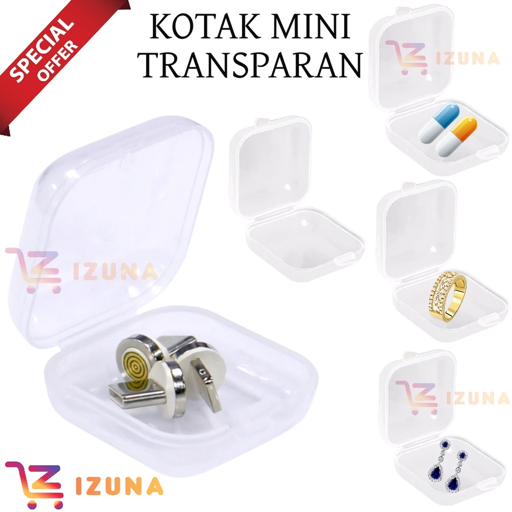 [IZUNA] KOTAK MINI SERBAGUNA / KOTAK MINI OBAT / KOTAK MINI ANTING / MINI BOX ORGANIZER SERBAGUNA / KOTAK KECIL TRANSPARAN