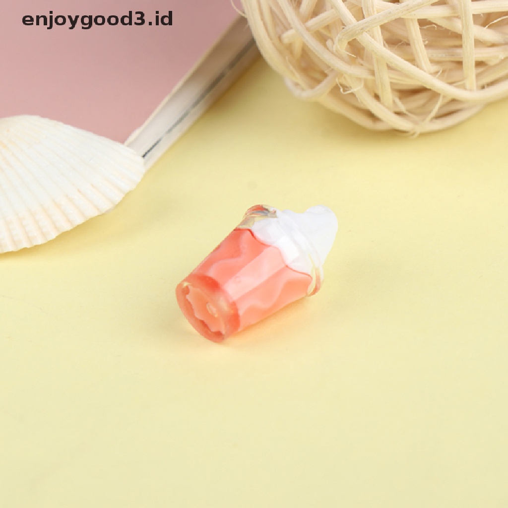 [Rready Stock] 10pcs 1per12rumah Boneka Miniatur Pretend Food Candy Color Ice Cream Cup Drink (ID)