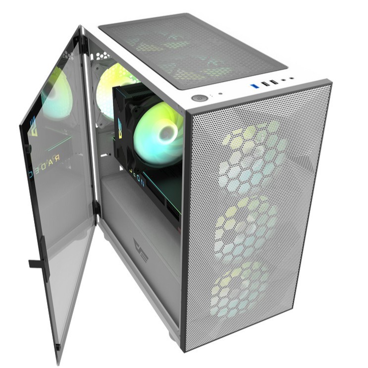aigo darkFlash DLM21 MESH - Tempered Glass Micro ATX Gaming Case