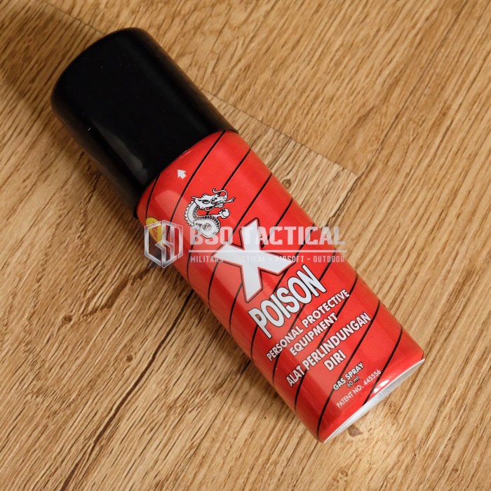 Semprotan Pepper Spray X Poison Gas Air Mata 60Ml Self Defense Edc Ori