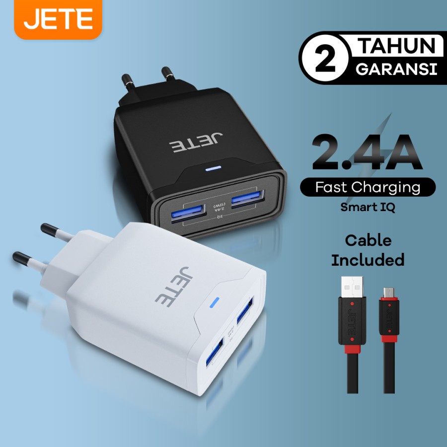 Kepala Charger | Adaptor Hp Fast Charger Kabel USB Micro JETE C82 - Garansi  2 Tahun