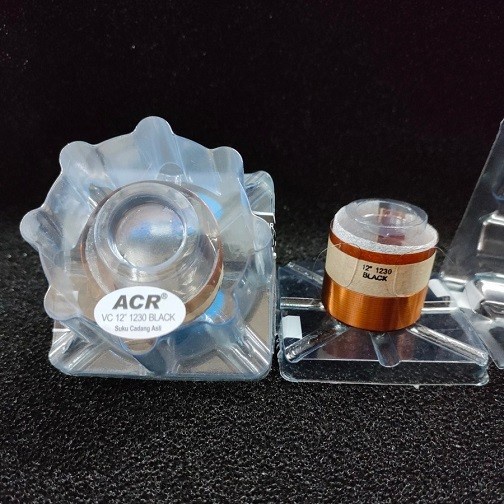 Spool Voice Coil ACR 12" VC 1230 12inch Spul Spol Audio Speaker 12 inch BLACK ACR Spoel ORIGNAL ASLI