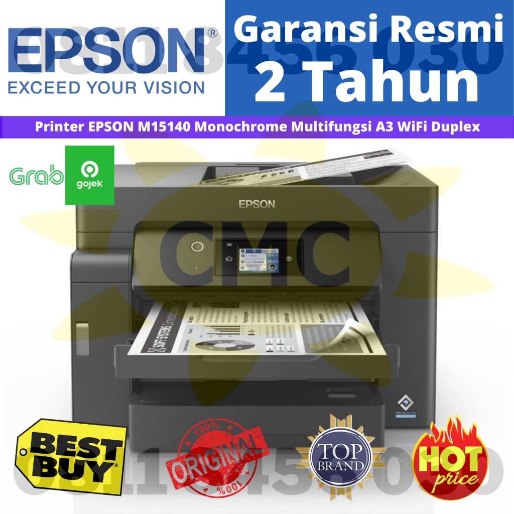 Printer Epson M15140 A3 Monochrome Print Scan Copy ADF WIFI Duplex