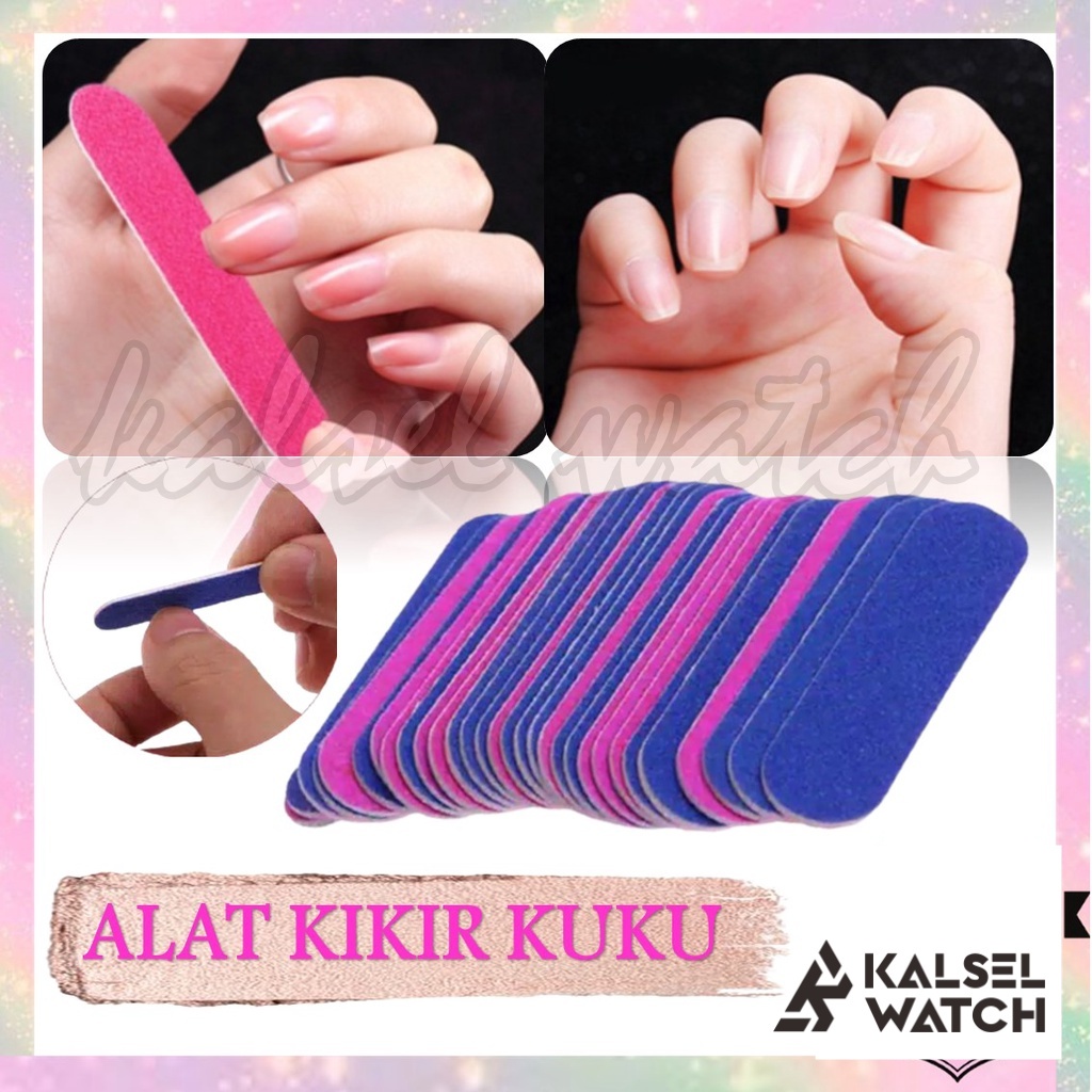 Alat Kikir Kuku Untuk Manicure Pedicure Amplas Kuku Dua Sisi Pengkilat Pembersih Perapi Kuku Wanita Pria Nail Art Buffer Portable ACK28