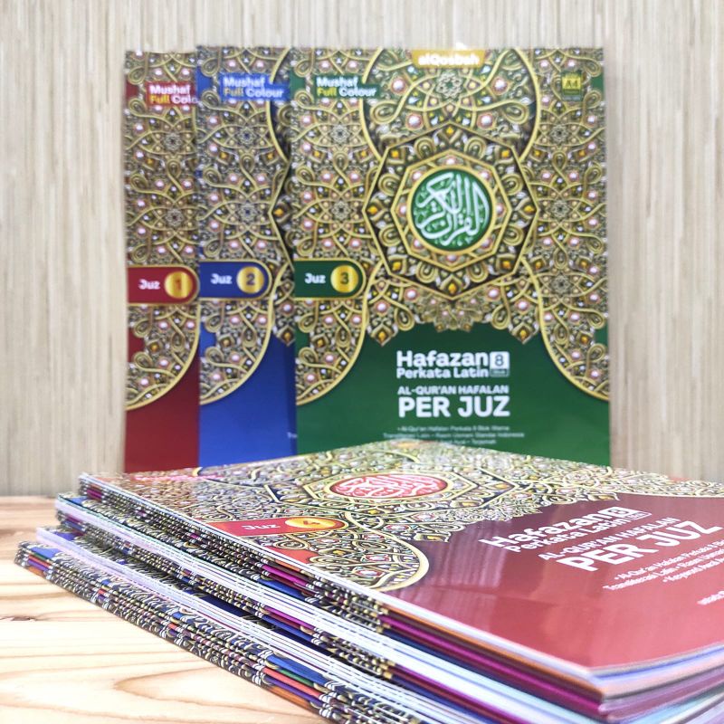 AlQuran Per Juz 30 Buku Hafazan 8 Blok Perkata Latin A5 (BONUS BUKU DZIKIR) Quran Terjemah Perkata L