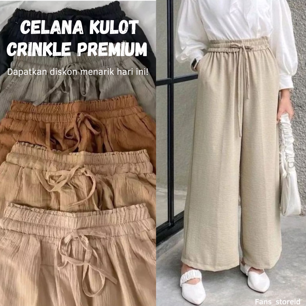 KULOT CRINKLE TALI KASUAL STYLE PREMIUM