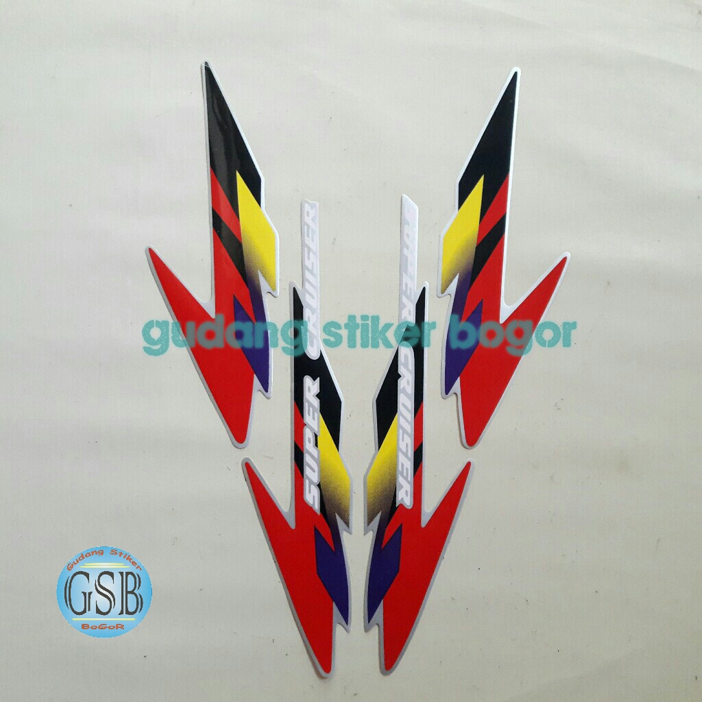 striping stiker motor honda Tiger 1997 silver