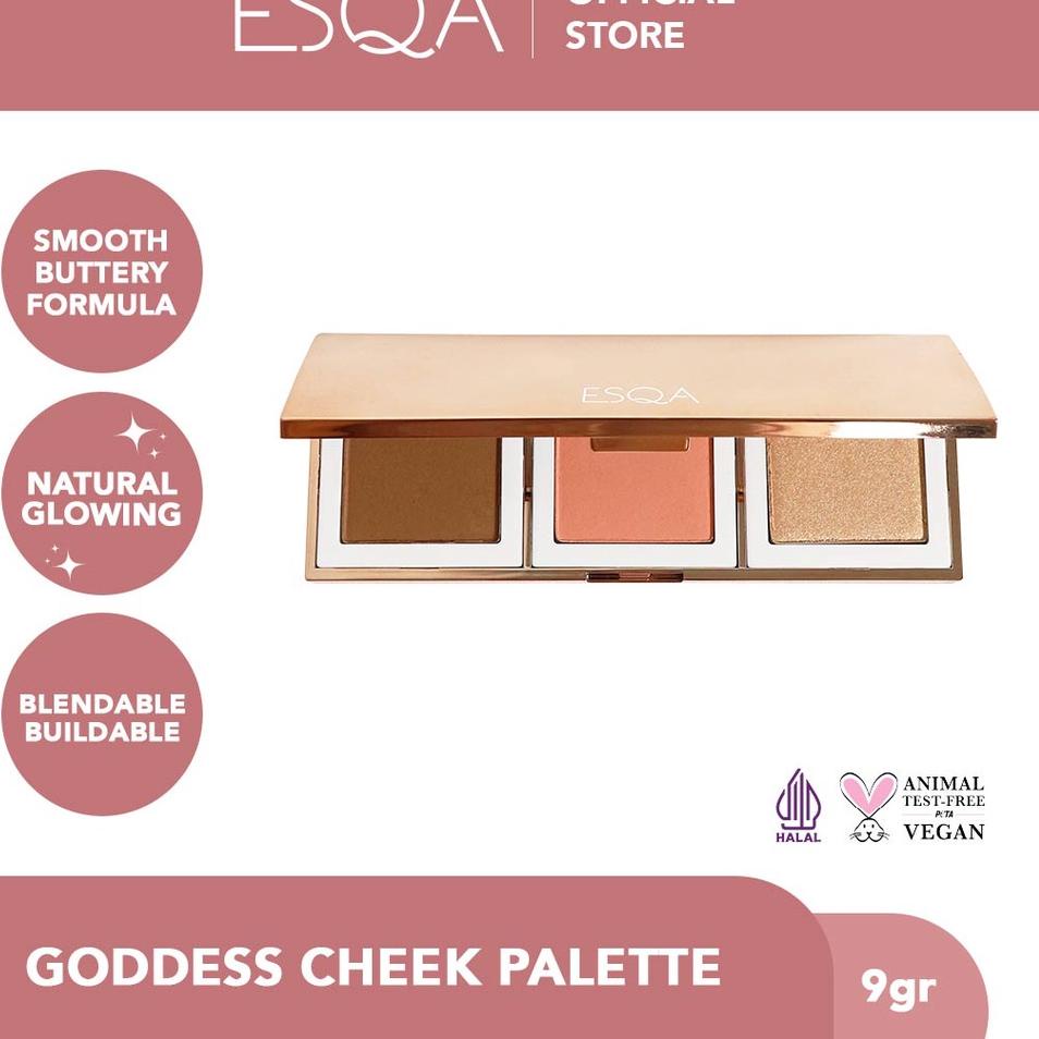 ➪ ESQA Trio Goddess Cheek Palette - Athena ➵
