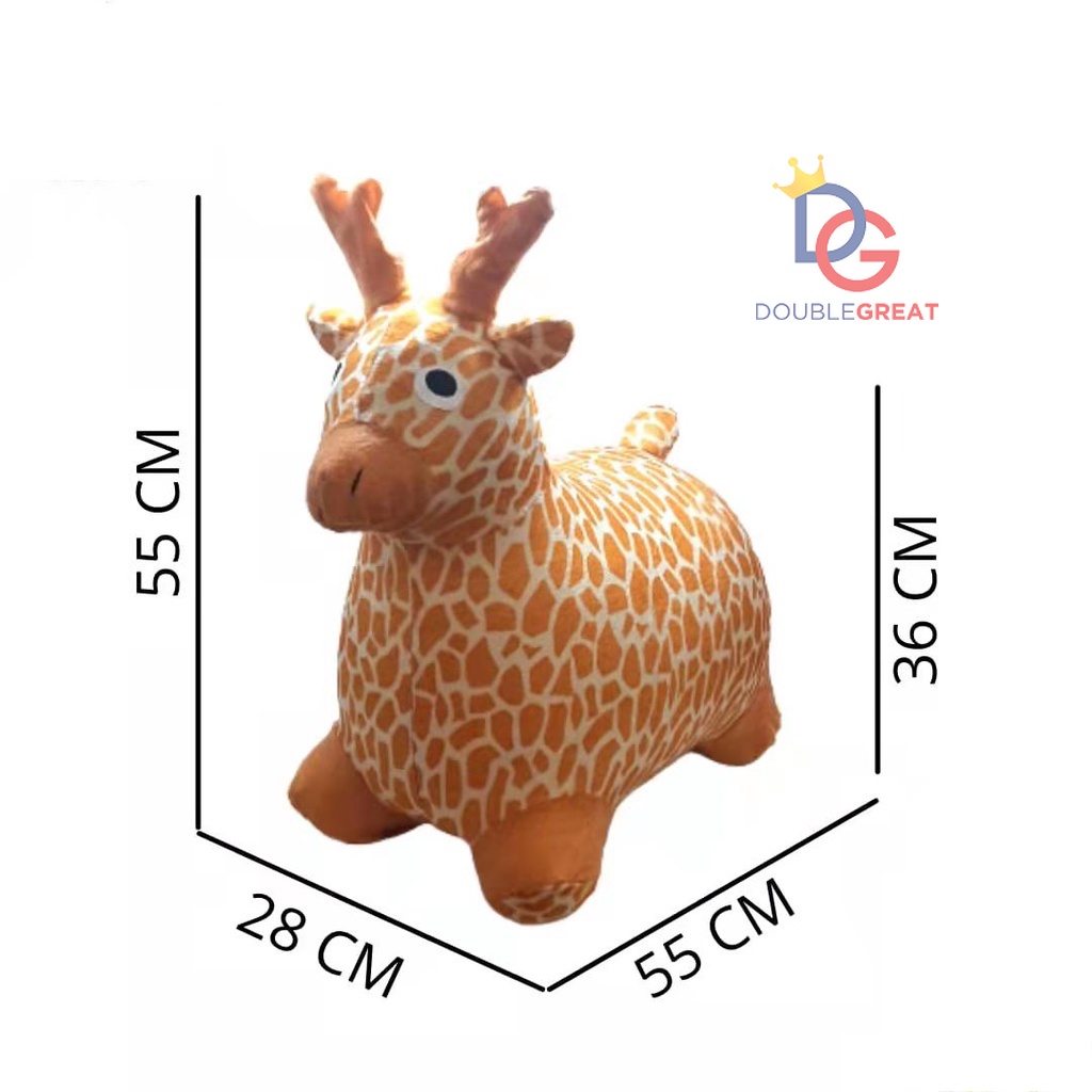 DOUBLE GREAT   PHYTONA rusa karet animal jumping berbaju SNI non musik lampu garansi bocor