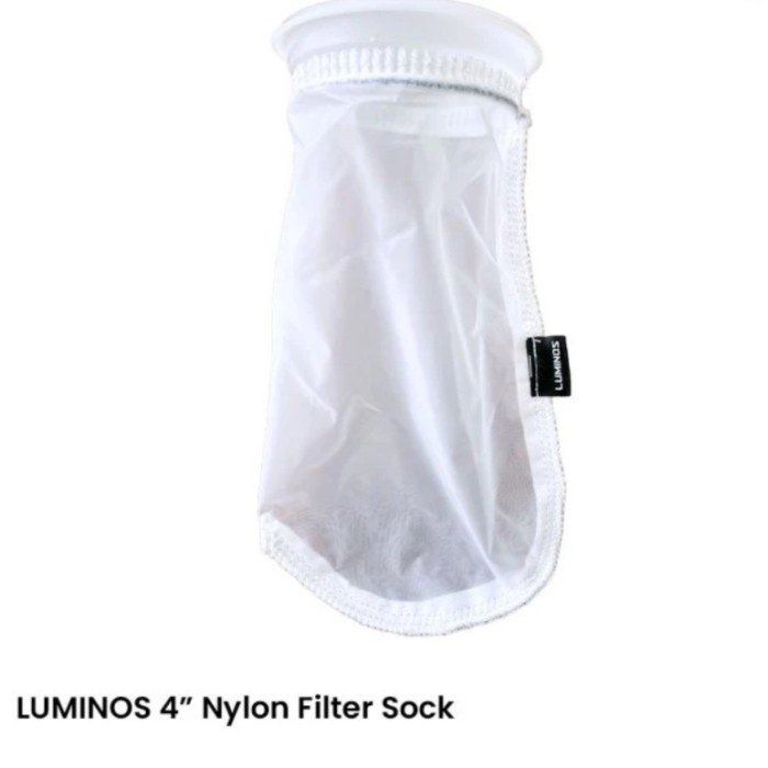 Luminos filter sock nylon 4" luminos nylon filter sock luminos