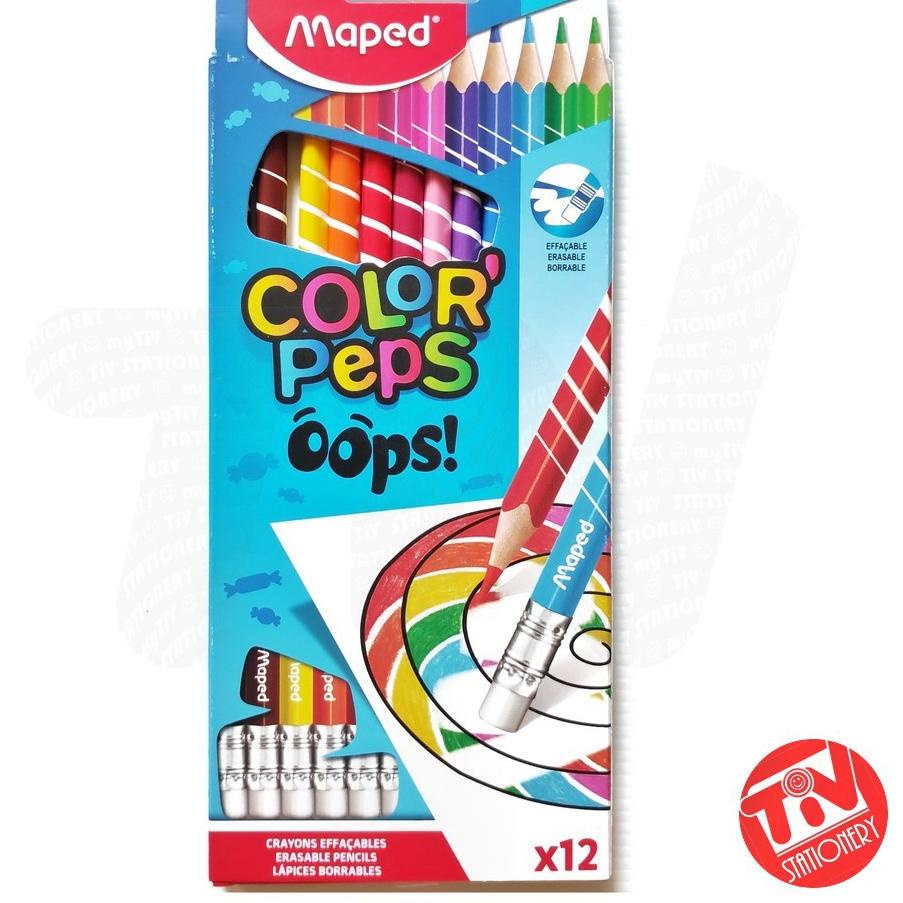 

パ Pensil Warna MAPED Erasable 12 Color' Peps Oops! Recomend!!