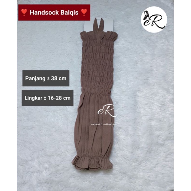 HANDSOCK BALQIS / HANDSOCK RING SMOCK WOOLPEACH / MANSET CINCIN SENADA KERUT