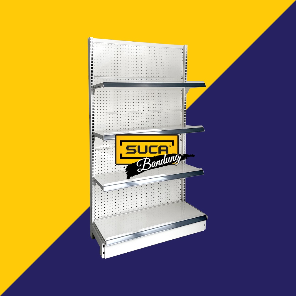 Rak Minimarket End Gondola T 1.65M 4 Hambalan (Start) - A21 Backplate