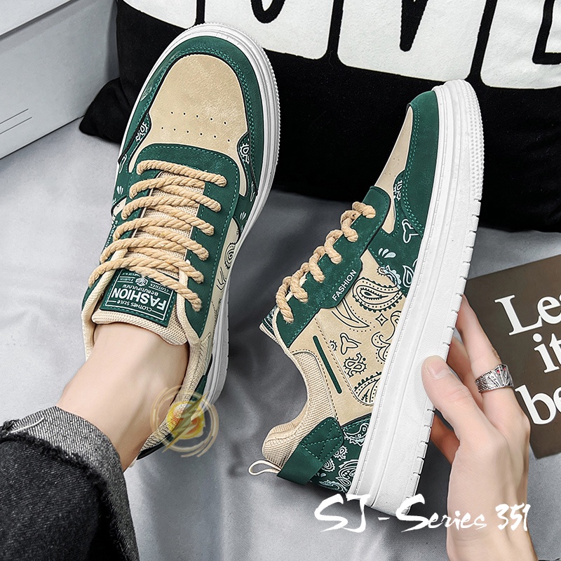 [OOS] Sepatu Sneakers Pria Motif Keren dan Unik Model Cakep Kualitas Import Premium -351