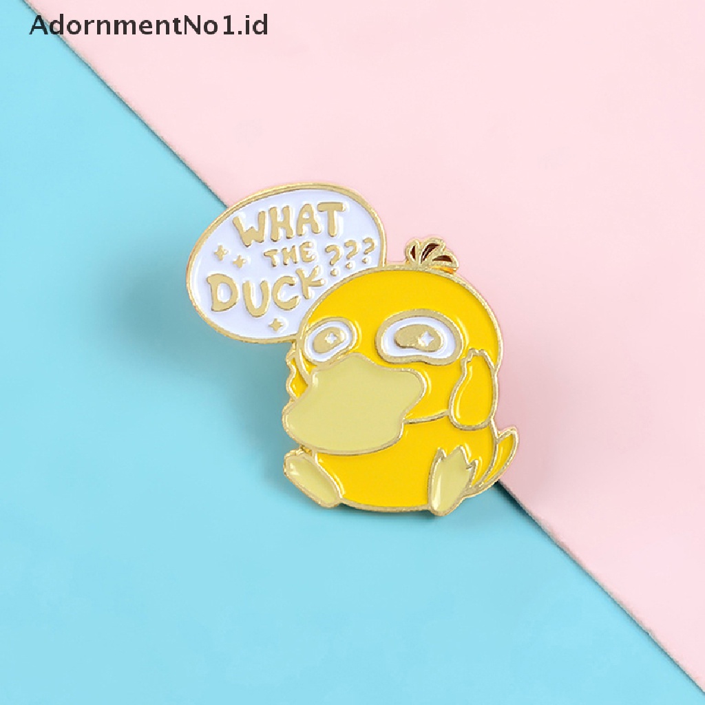 [AdornmentNo1] Bros Bebek Kuning Kecil Hewan Lucu What The Duck Cartoon Pin Enamel Brooch [ID]