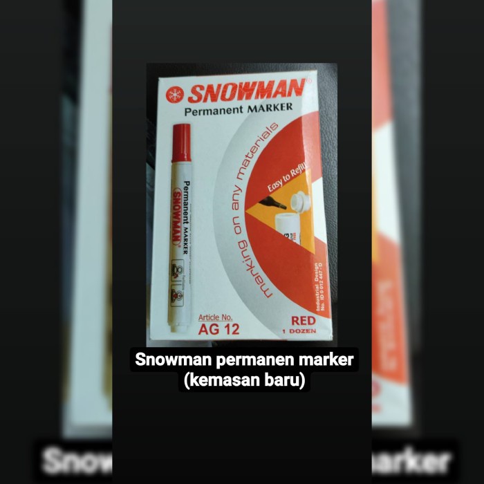 

Terlaris ✨ -snowman marker giant/ spidol permanen - Hitam- 2.1.23