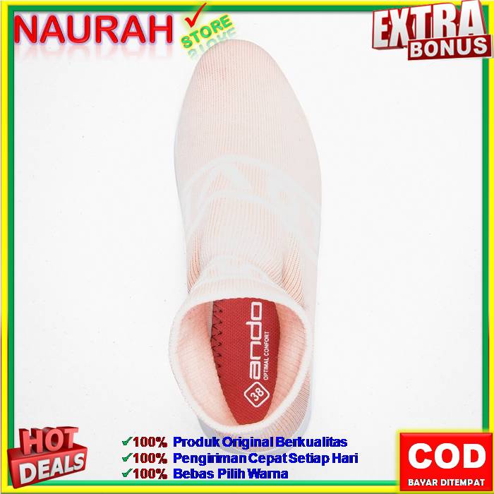 SEPATU LEMBUT ANDO SIERA &amp; COLBY SNEAKER NYAMAN LENTUR BAHAN KAIN SOFT