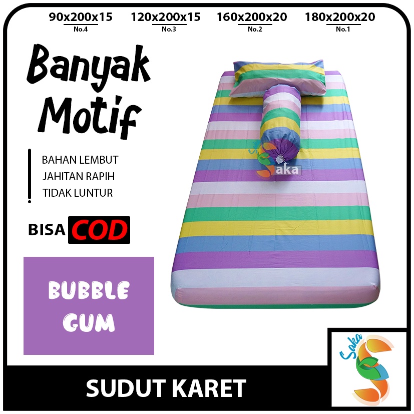 Saka Sprei Set Ukuran 90x200 Single Polos Aesthetic Microfiber