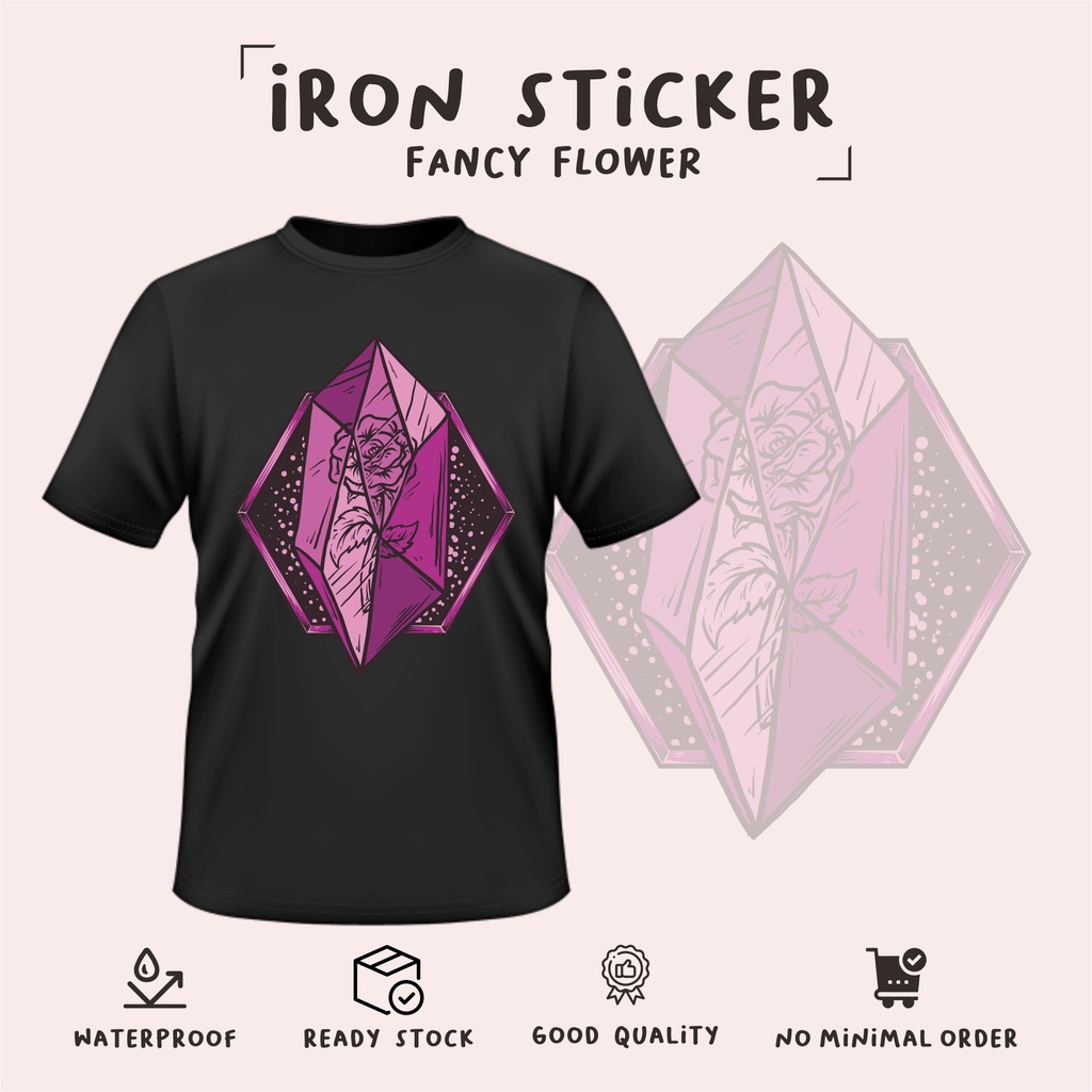 

sablon dtf /stiker baju tema FANCY FLOWER/murah