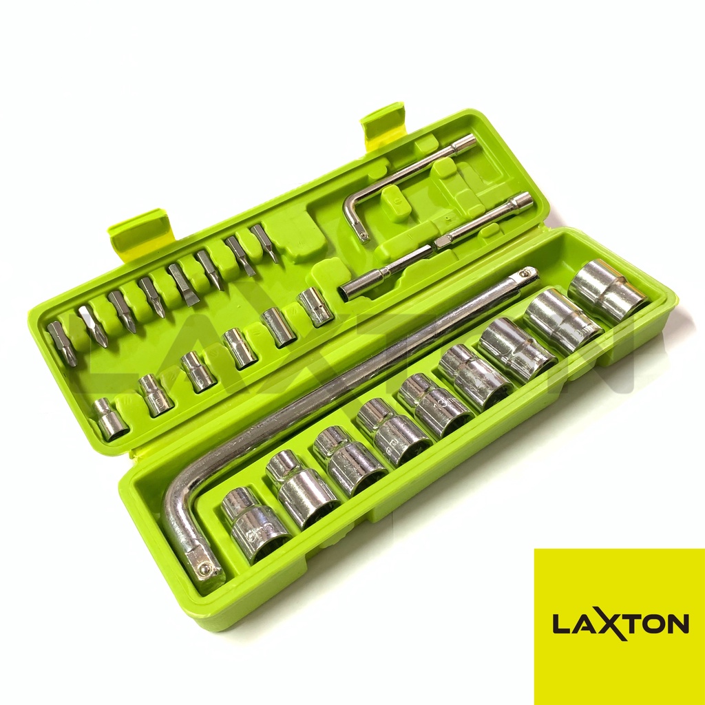 LAXTON kunci sok shock set motor socket 27 pcs L03-027 MURAH LARIS