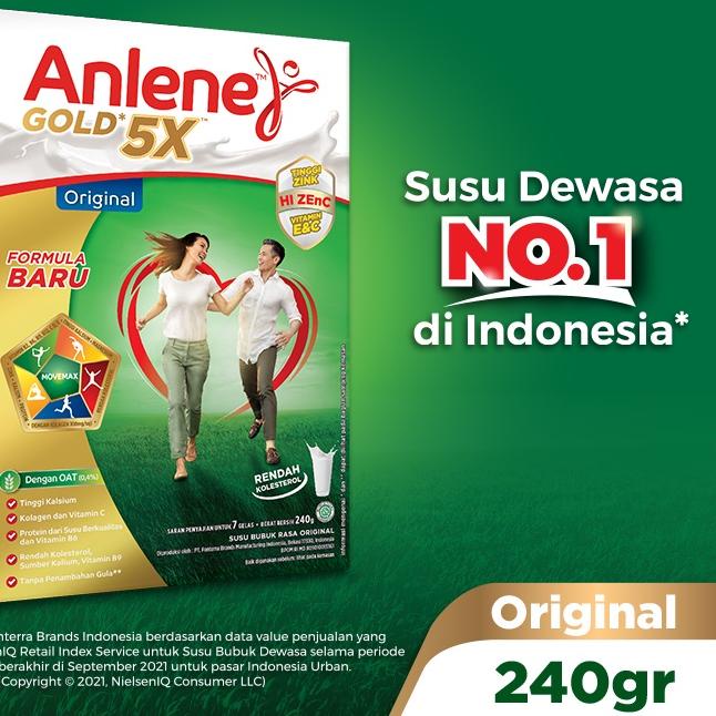 

Terbaru | KI3 | Anlene Gold 5X Susu Bubuk Original 240g - Nutrisi Tulang, Sendi, dan Otot