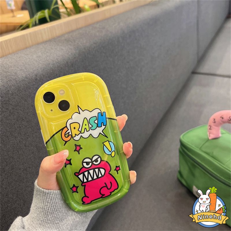 IPHONE Casing Kompatibel Untuk Iphone14 13 12 11 Pro Max X Xr Xs Max8 7 6 6s Plus SE Kartun Monster Kecil Bening Silikon Casing Ponsel Shockproof Bingkai Perlindungan Kamera Cover Pelindung