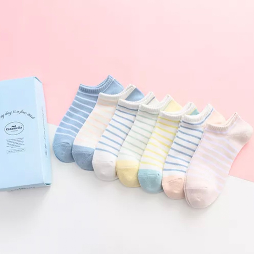 Bundle Kaos Kaki Ankle Lucu Ankle 5 Pasang Pink