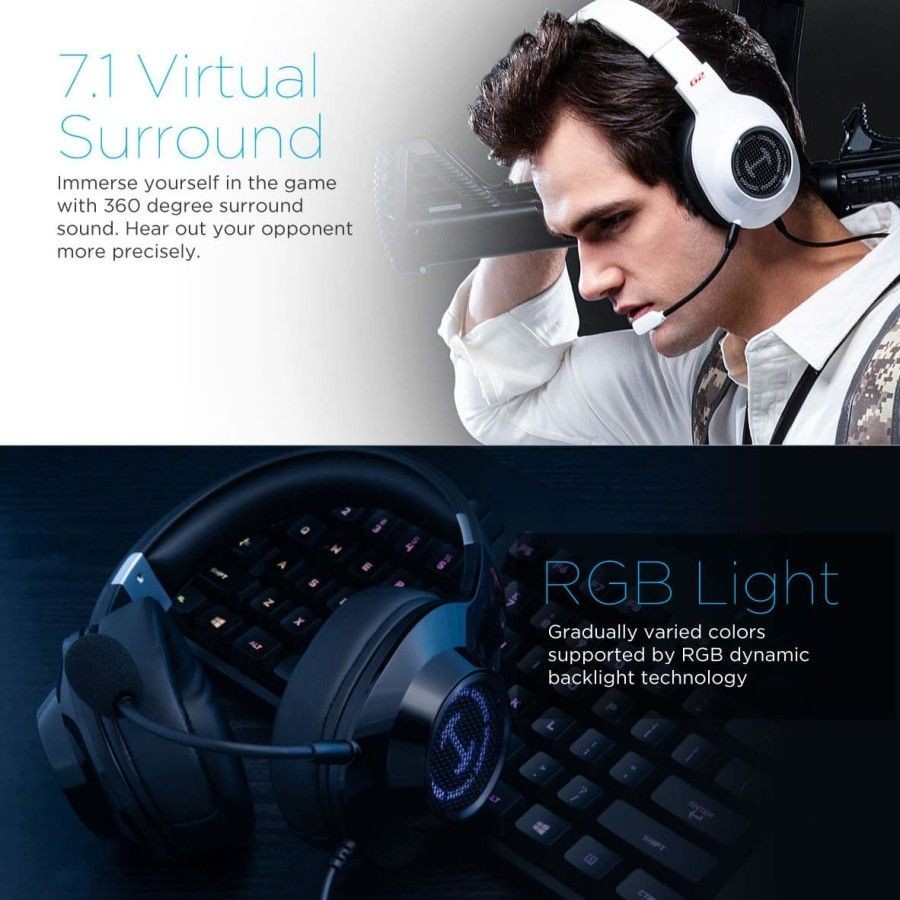 Headset Gaming Edifier G2II Surround Sound USB 7.1 Hitam