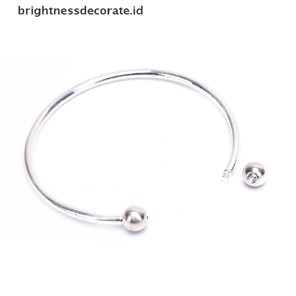 [Birth] Fashion Gelang Perak Wanita Dasar Bangle DIY Pembukaan Bare Chain Membuat Perhiasan [ID]