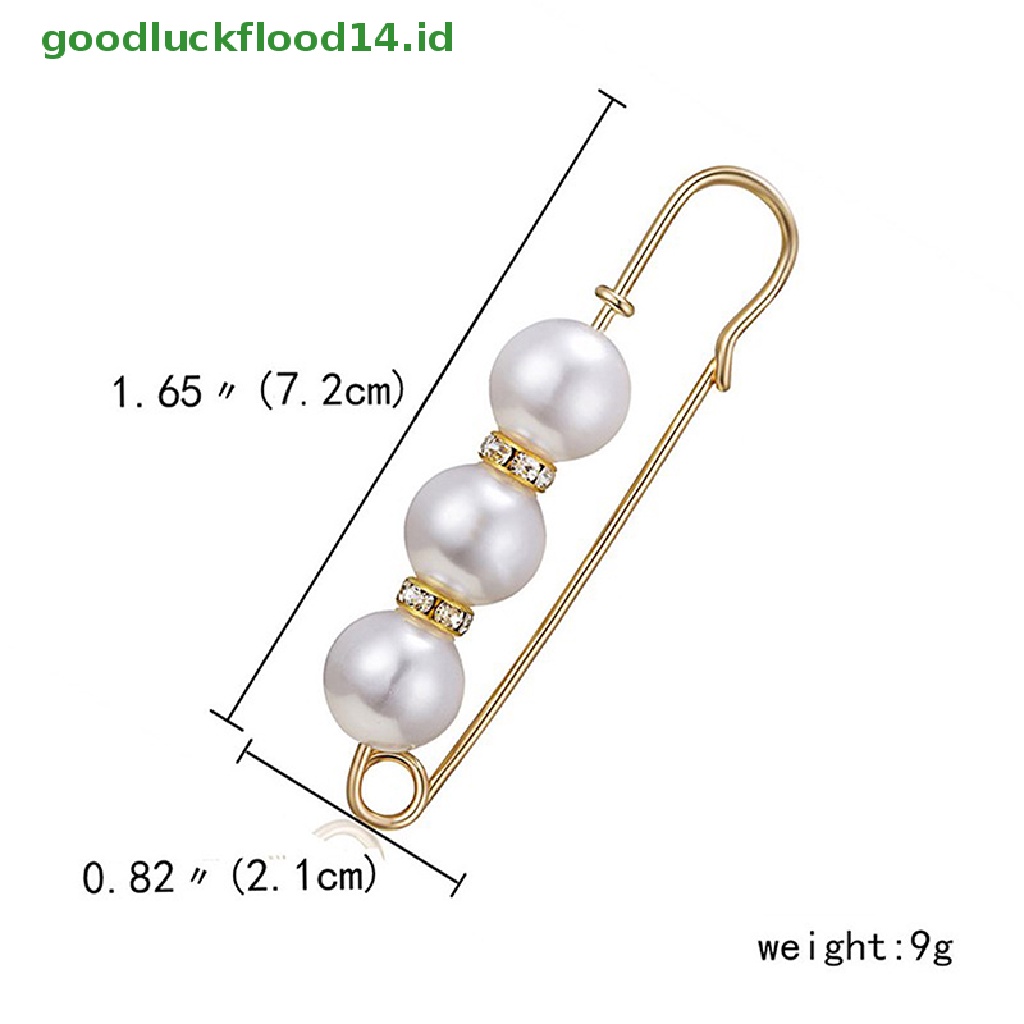 [GOOGFOUR] Manik-manik Besar Besar Peniti Simulasi Mutiara Berlian Imitasi Bros Rok Pinggang Gesper [TOP]