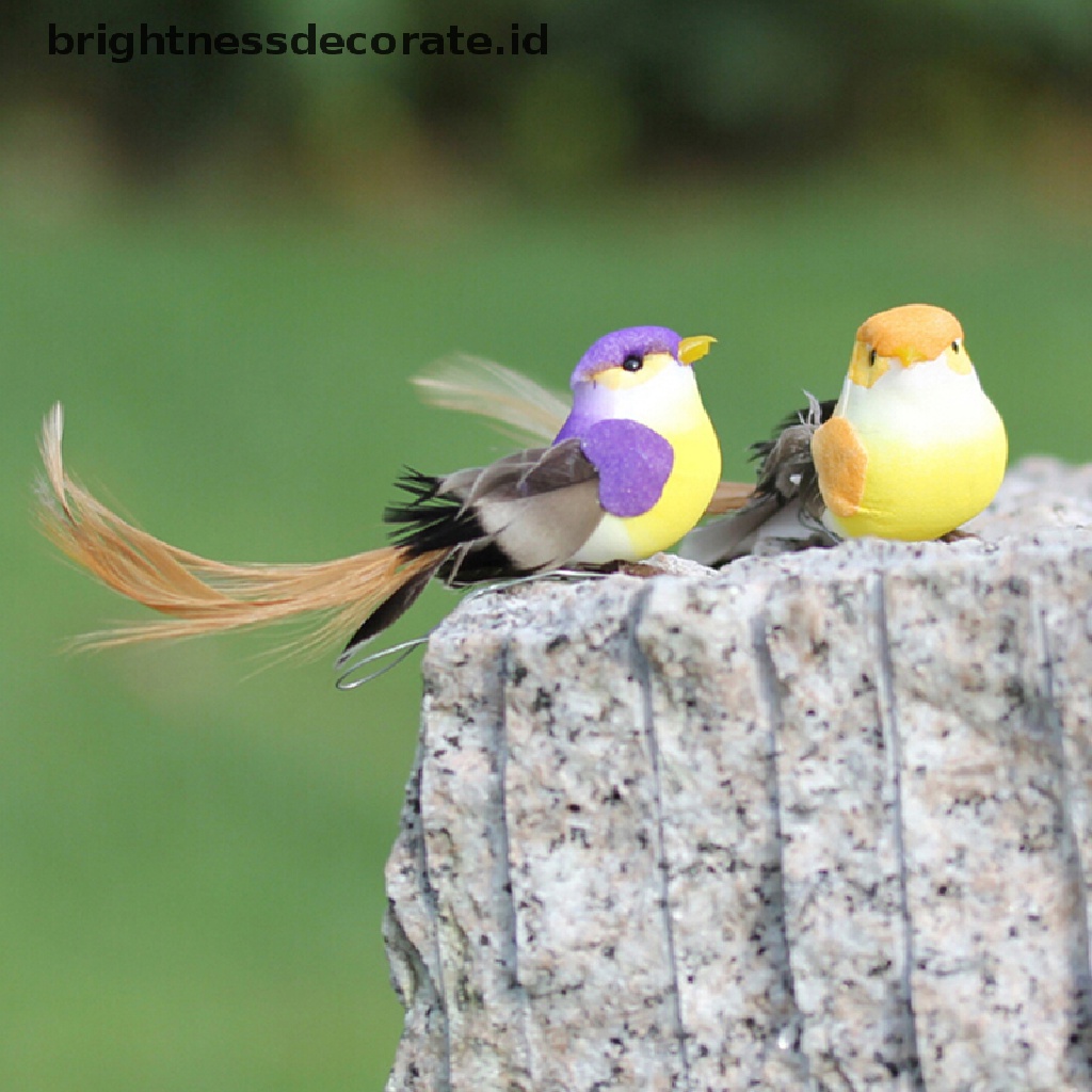 [Birth] 1pc Burung Palsu mini Bulu Busa Buatan mini Burung Rumah Pesta Pernikahan Dekorasi [ID]