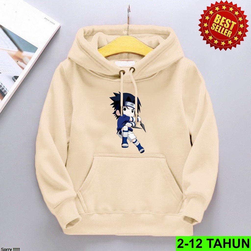 Jumper Hoodie Anak NARUTO BATTLE  II Jaket Hoodie Anak Viral II Sweater Hoodie Kids Sz M - XL ( Laki Laki &amp; Peremepuan )