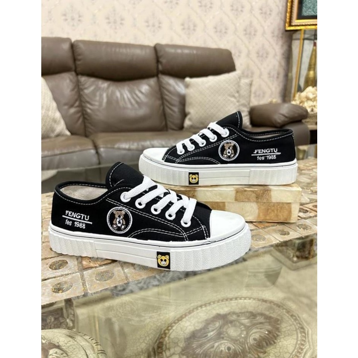 Sepatu Wanita Sneakers Kets Bertali Keren Ala Korea Import Original PTK005