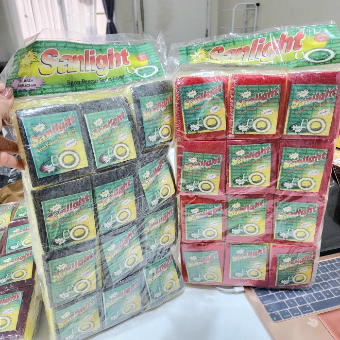 TERMURAH !! Grosir ISI 24 PC Spons JUMBO Sponge Spon Busa Cuci Piring