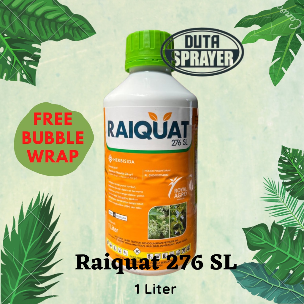 Raiquat 276 SL 1 L Herbisida Rumput,  gulma daun sempit dan daun lebar 1 Liter