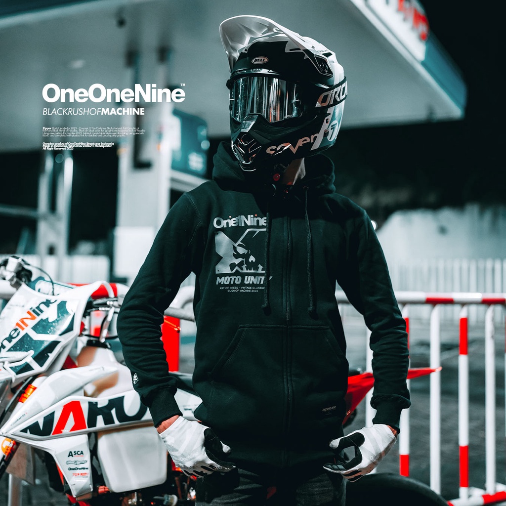 KSR ONEONENINE - ZIPPER HOODIE RUSH OF MACHINE BLACK SERIES