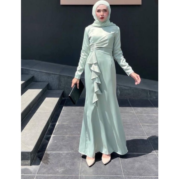 Promo awal tahun GAUN PESTA MUSLIMAH/GAUN KONDANGAN TERBARU/GAMIS LAMARAN/GAMIS WISUDA