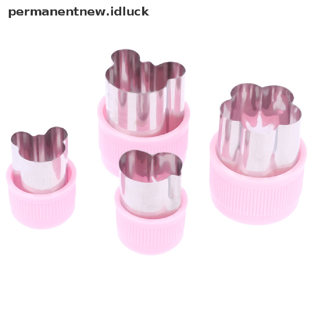 [luckypermanentnew] Pemotong Sayuran Gagang Plastik Pink Stainless Buah Cutg Die Alat Dapur [ID]