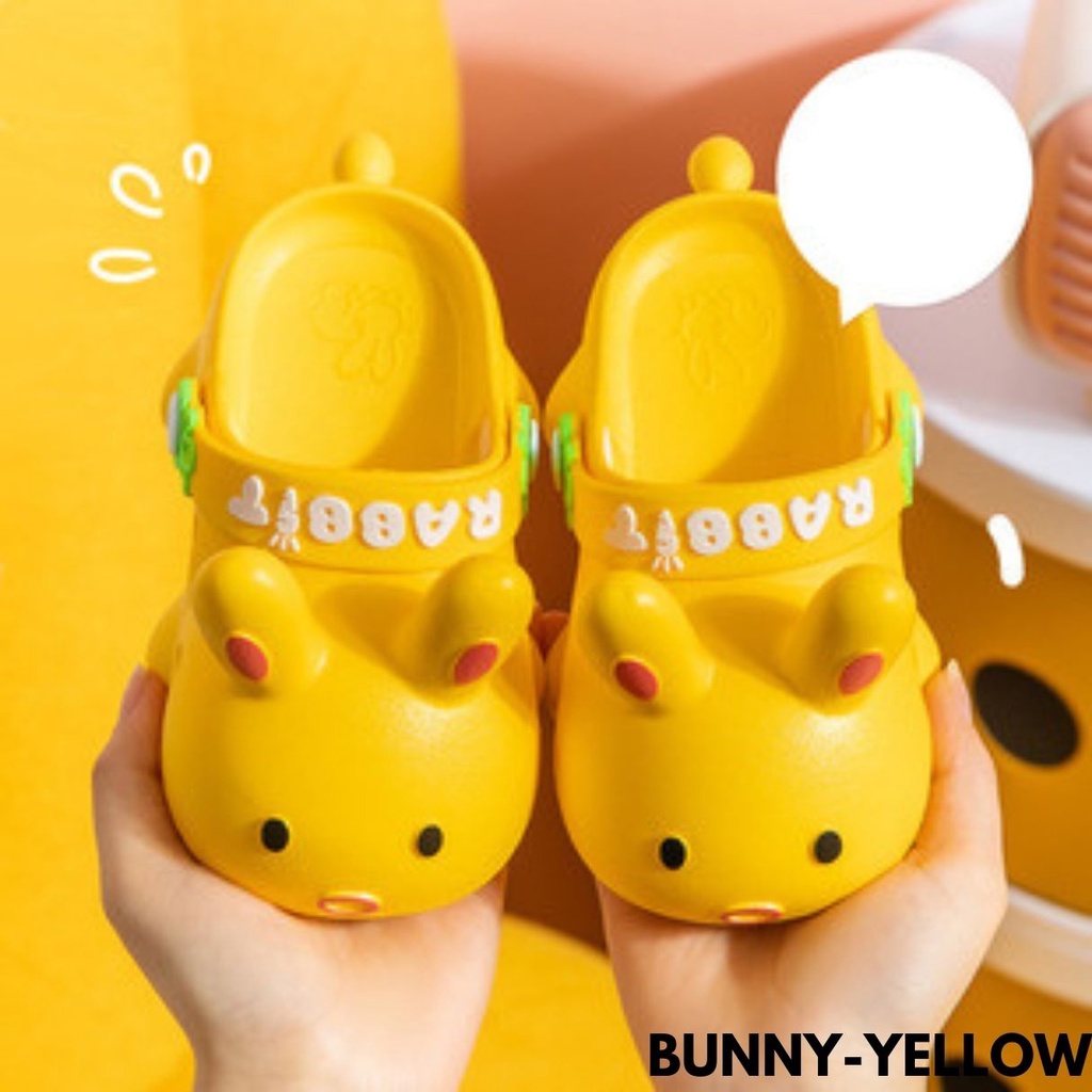 SANDAL ANAK-ANAK DESAIN KELINCI BAIM KEKINIAN ANTI SLIP OFF BAHAN RUBBER BEKRUALITAS IMPORT BUNNY