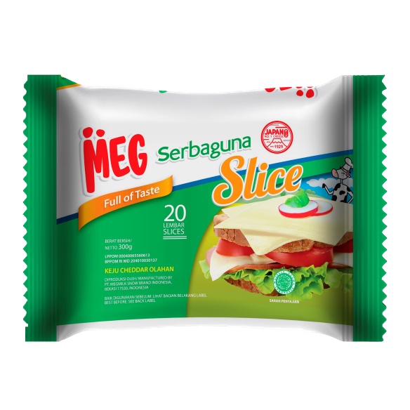 MEG CHEESE Keju Serbaguna Slice 10 &amp; 20 Halal | Keju lembaran